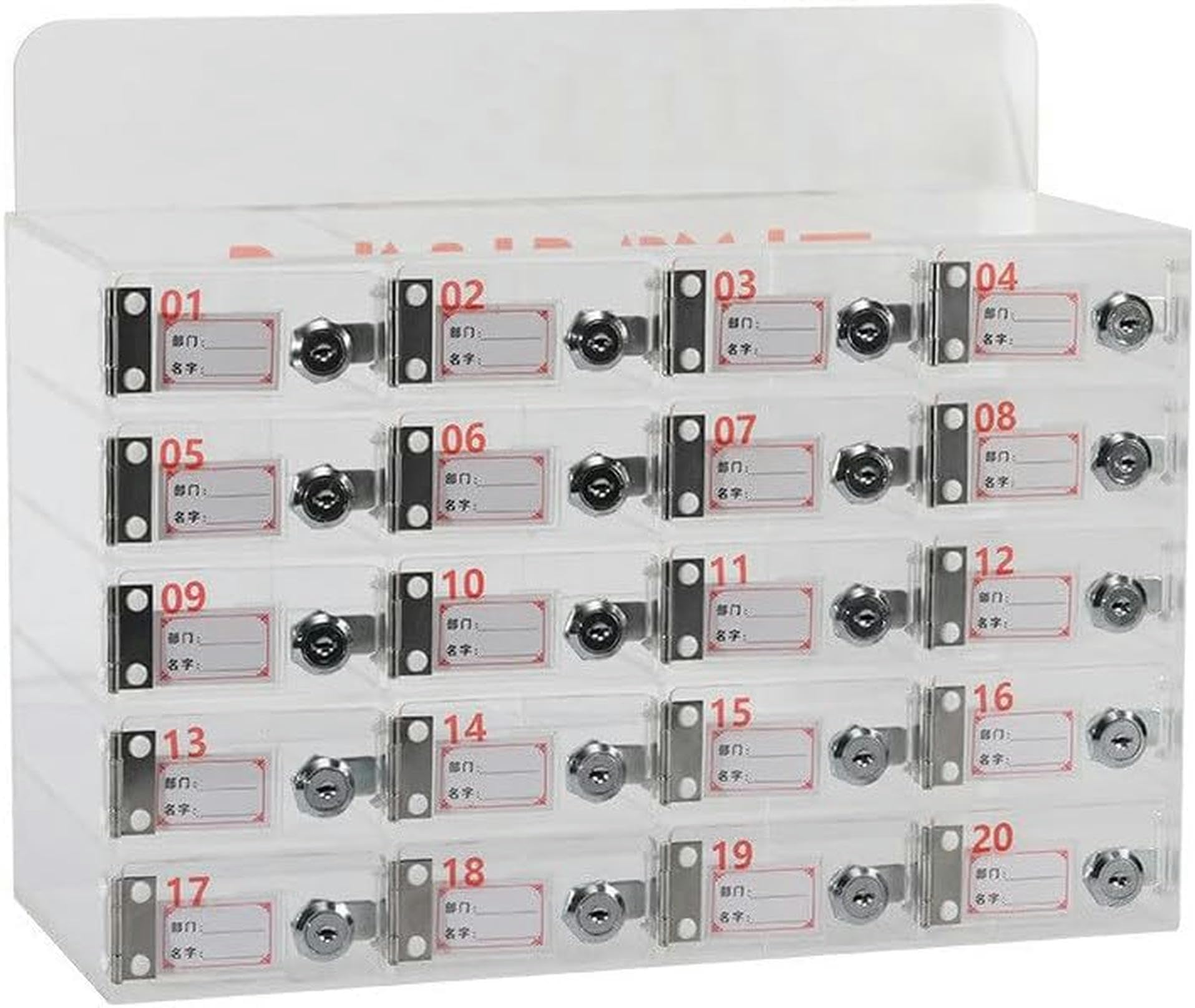 Caja de almacenamiento para teléfono celular de 18x10x5 cm con cerradura y llaves para pared