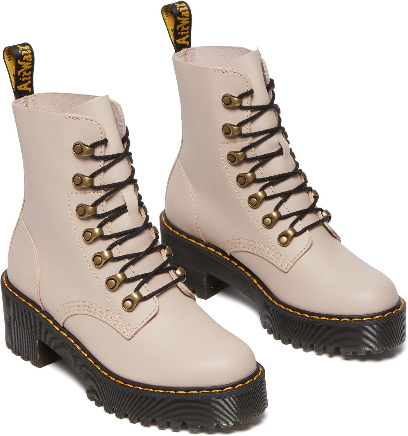 Dr. Martens Women's Leona Leather Heeled Boot