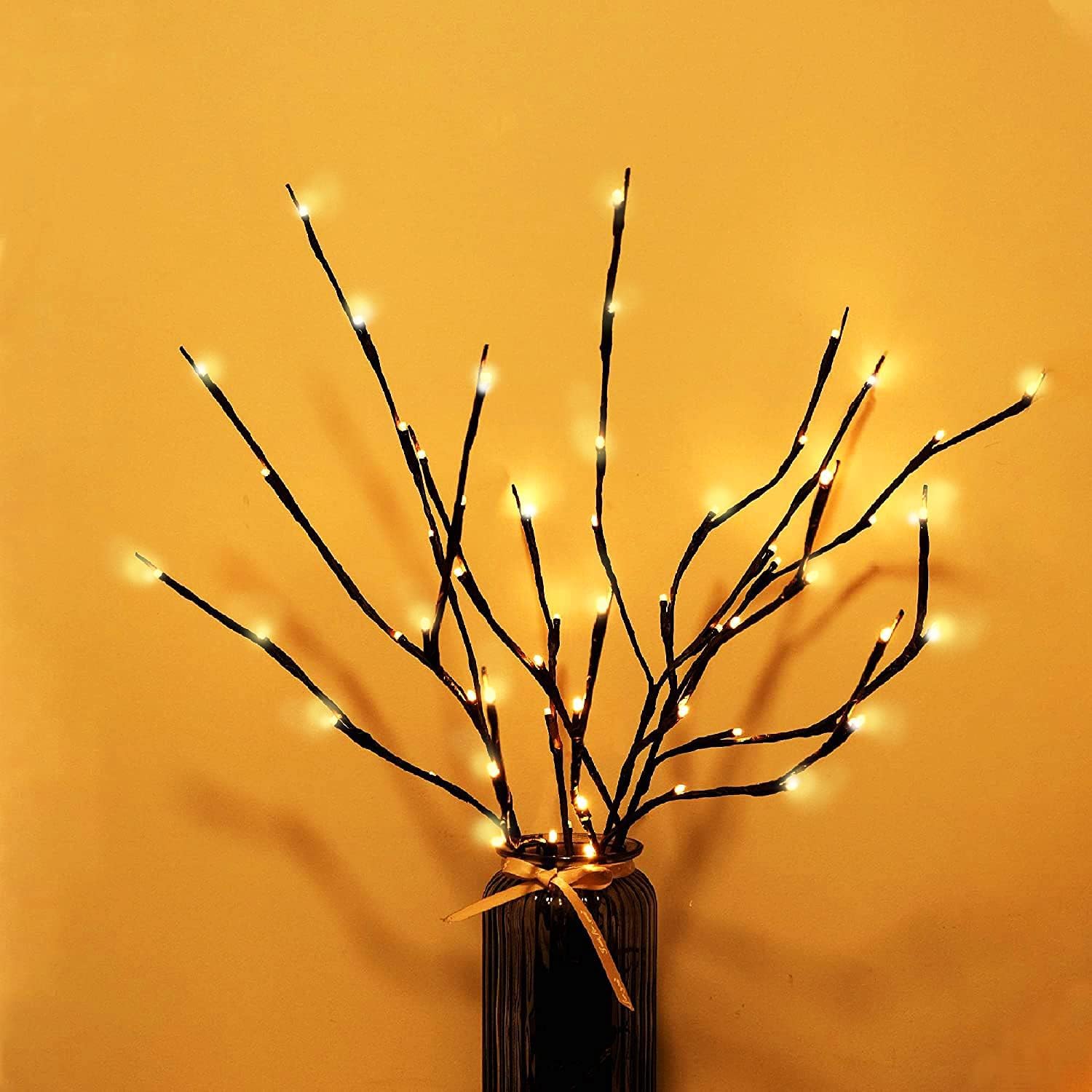 MENCH Branch Lights,3 Pcs Twig Light USB&Battery Powered 8 Flashing Modes by Remote Control.Branch Lights for Indoor and Outdoor, Light Up Decorations