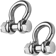 SHENGHUISS Bow Anchor D Shackle Stainless Steel 316 Stainless Steel 3/8