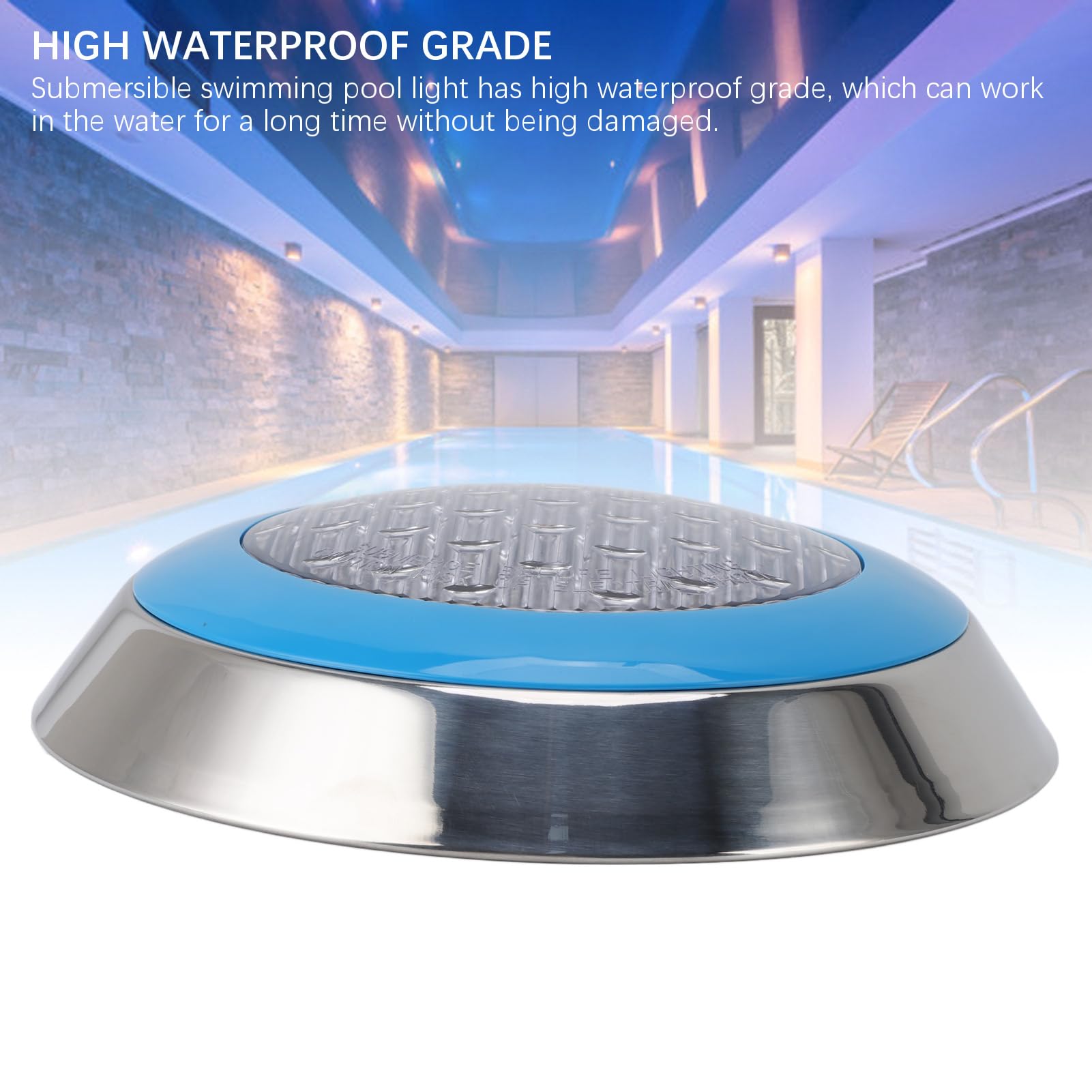 Luci Sommergibili a LED per Piscina, Luci Subacquee per Piscina, Luce Sommergibile per con Cavo da 50 Piedi, Ideale per Piscine Interrate, Fuori Terra, Fontane e Giochi d'Acqua (9W)