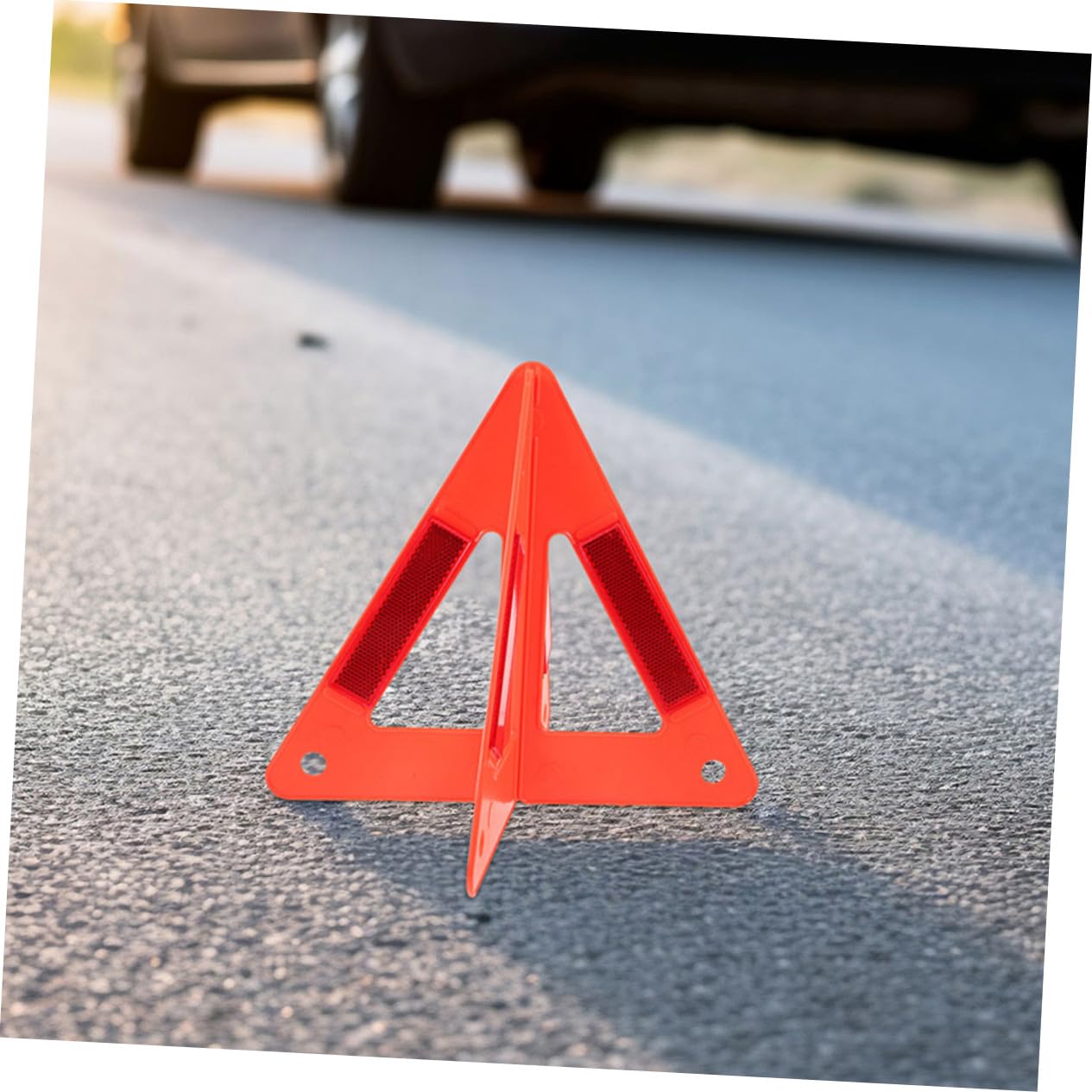 ERINGOGO 5 piezas Triángulos de Seguridad Reflectantes para Vehículos Unidades Señal de Advertencia Plegable y Estable Alta Visibilidad Nocturna para Emergencias Carretera Compatible