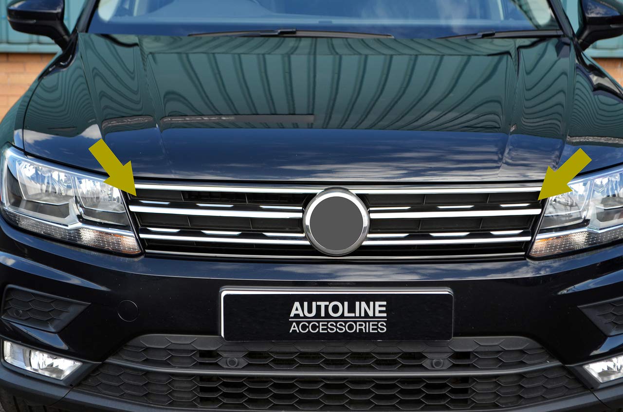 Listelli per griglia cromata compatibili con Tiguan (2016+)