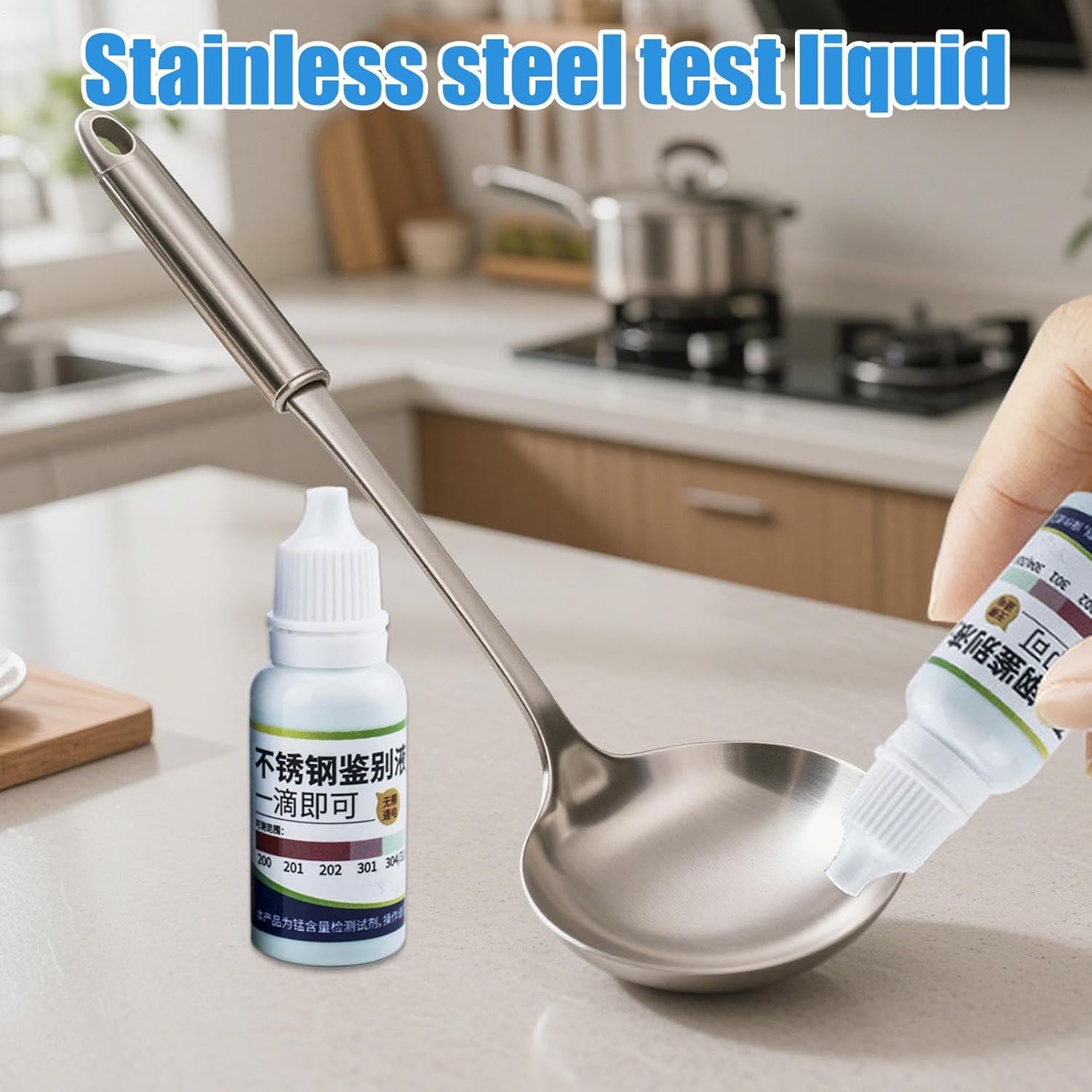 Stainless Steel Test Solution, 15ml Analysis Solution for Tableware, Rapid Testing Reagent for Stainless Steel Tableware, Building Material Analysis Agent