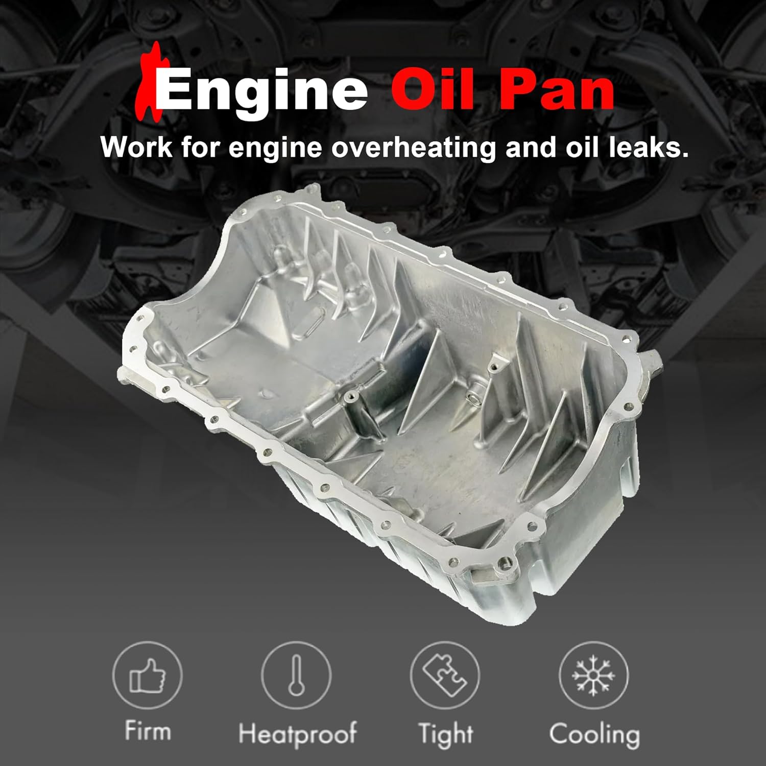 264-486 Engine Oil Pan Sump with Drain Plug Compatible with Honda Civic EX GX 2001-2005 L4 1.7L Replace 11200PLE000