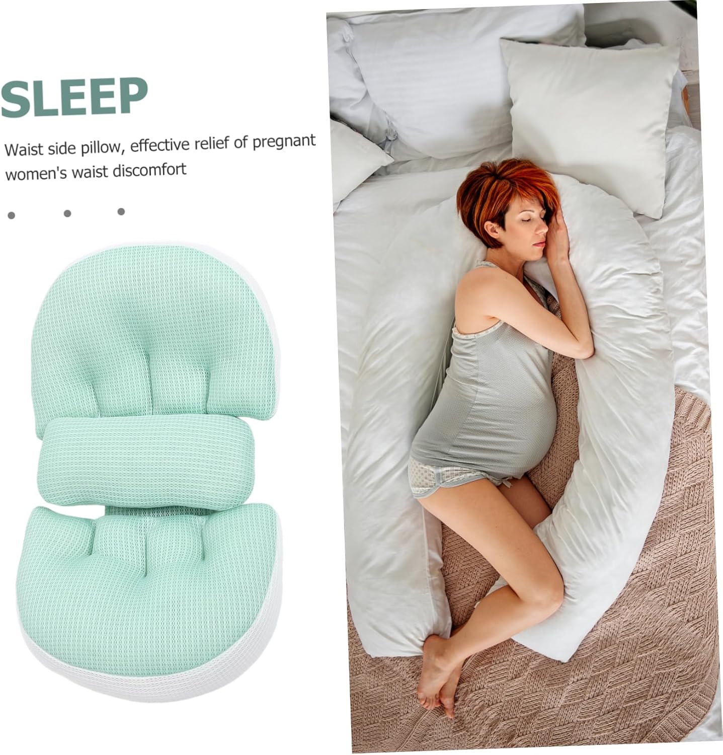 1Set Pregnancy Pillow with Design for Comfortable Sleeping Maternity Support and Lumbar Cushion for Expecting Mothers Breathable