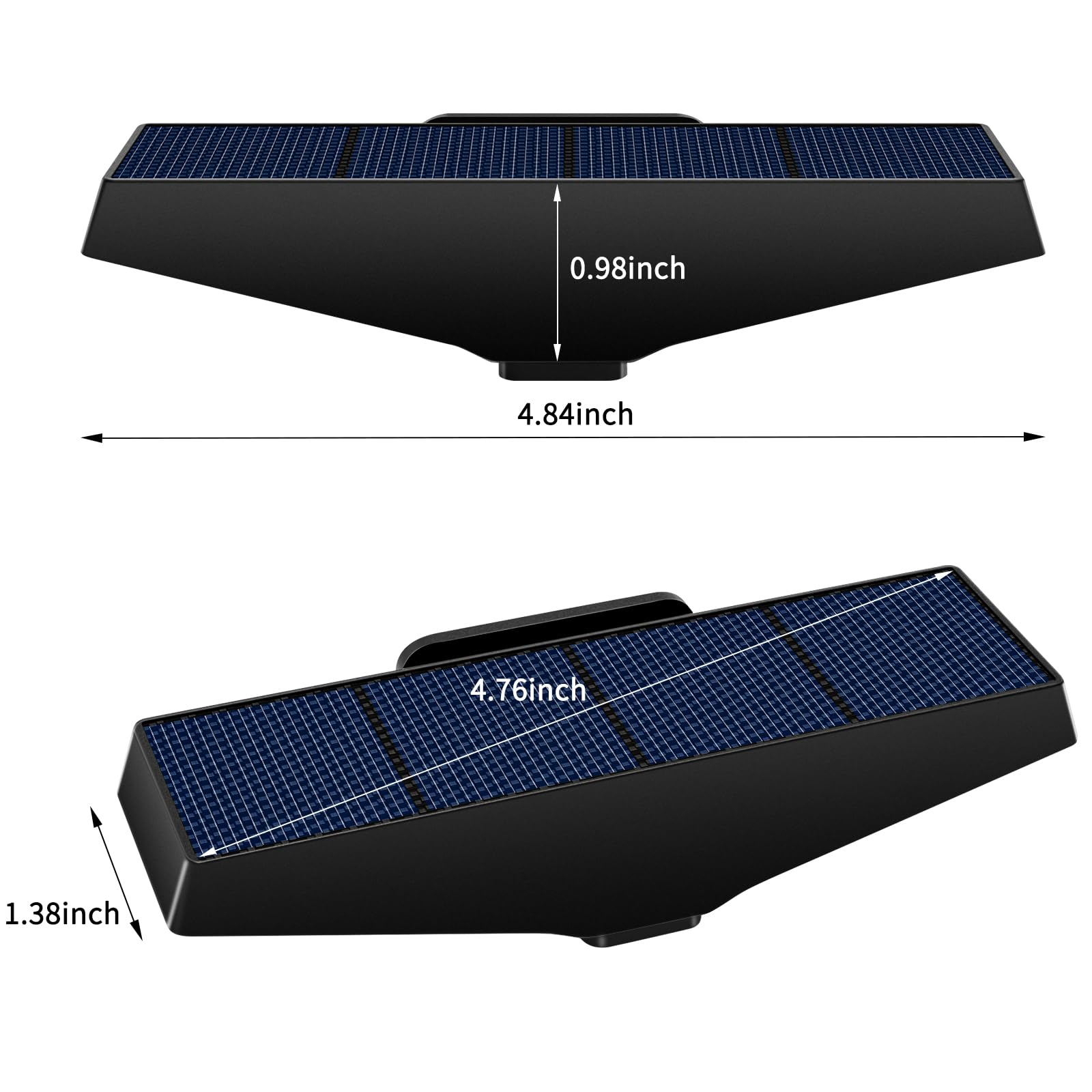 WAFTING Solarne lampy ogrodzeniowe, 4 sztuki, solarne światła schodowe, wodoodporne IP65, solarne światła pokładowe na schody zewnętrzne, ściany, ogrodzenie, podwórko, patio, taras
