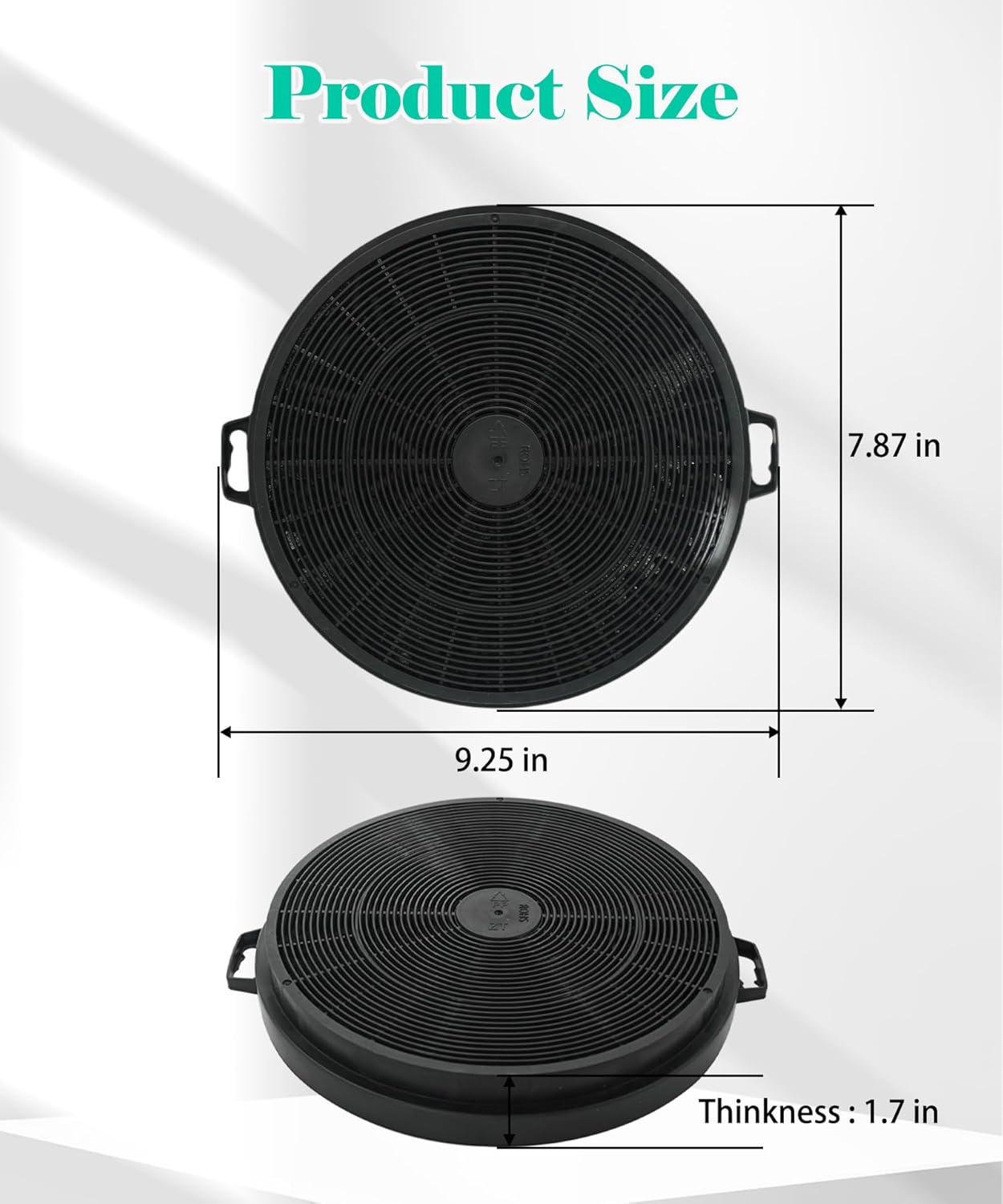 2Pcs CF1 Range Hood Charcoal Filter Compatible With Zline/AKDY/MCBON/SOONYE All Range Hood Models,Replace # CF1 CF01,CF001,CF0003, CF0006,CFK5-JL,IE71 TE77 COS-QB75(Not for 587,597,9597 Series)