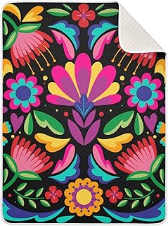 Mexican Floral Cotton Baby Blanket 30