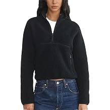 Aimiray Womens Quarter Zip Fleece Pullover Fuzzy Sherpa Jacket