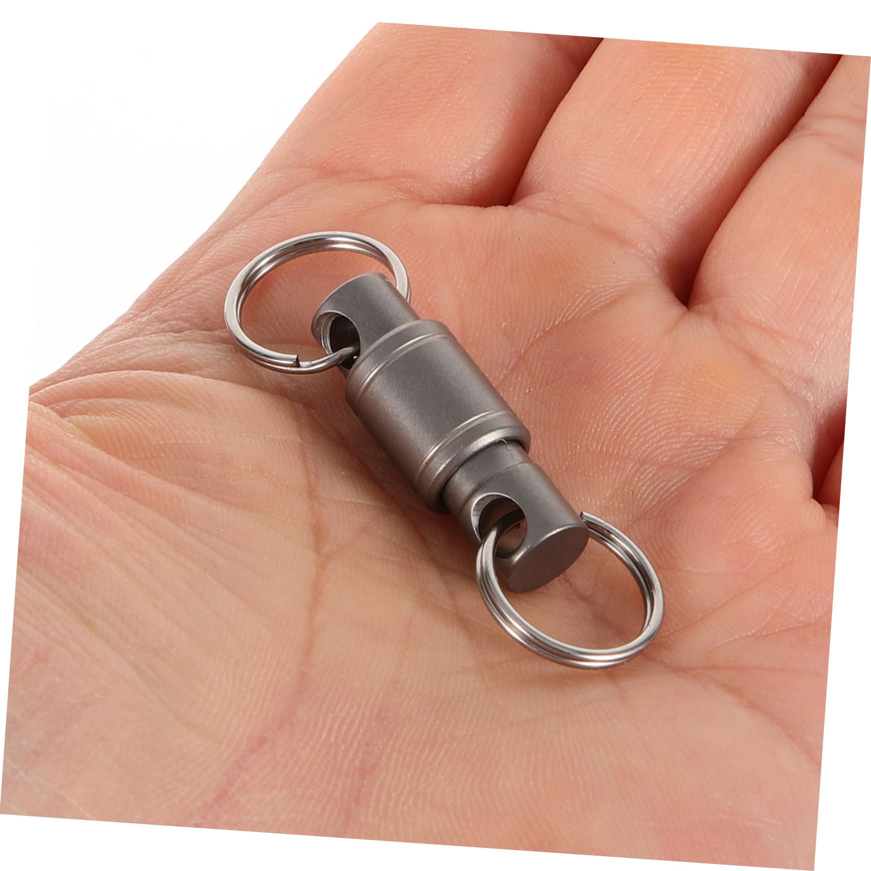 Toyvian Anillo De Herramientas del Llavero Titular De La Llave Keychains Poseedor Acollador Llavero con Agujero Pequeño Llaves Liberar Aleación De Titanio Silver
