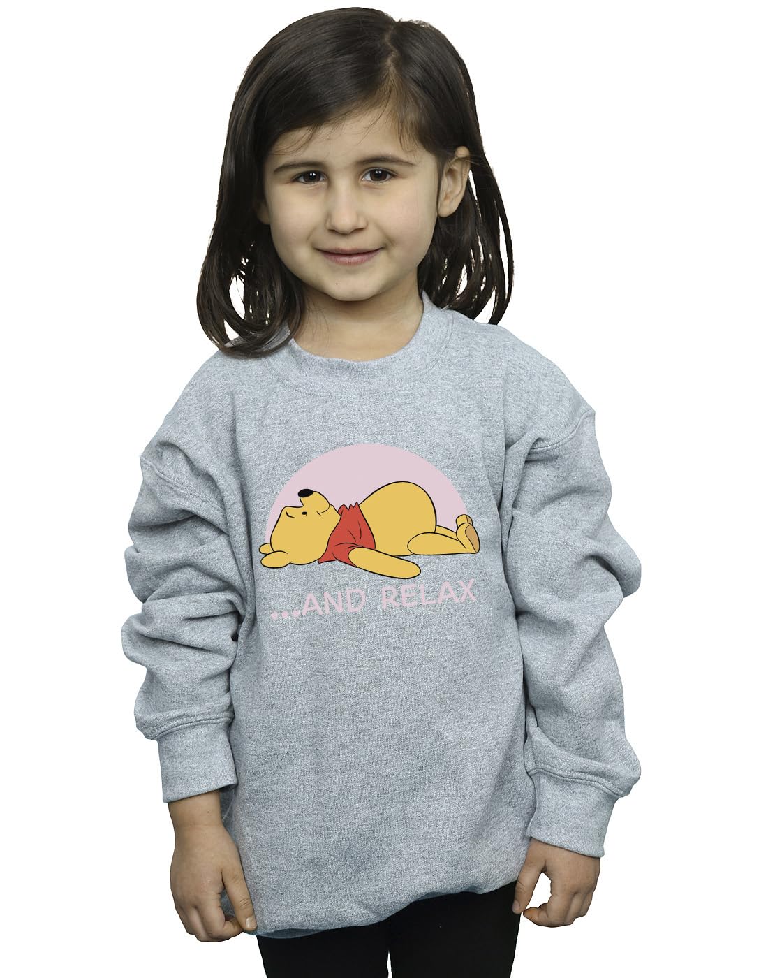 Disney Girls Winnie The Pooh Relax Sweatshirt Sport Grey 3-4 Years