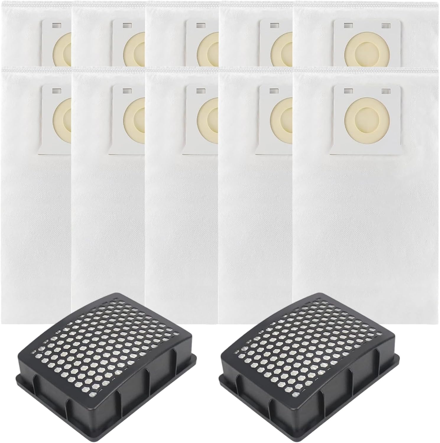 Filter Bags Accessories Kit for Kenmore BU4022 BU4050 BU4020 BU4018 BU3040 Upright Vacuum Cleaner Replacement Parts (10 Dust Bags IB600 + 2 HEPA Filter K3010)