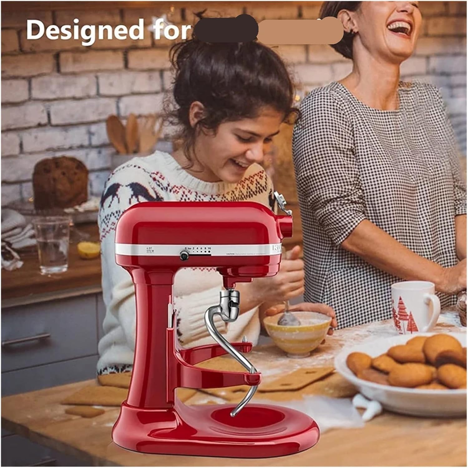 Compatible for KitchenAid 5QT & 6QT Stand Mixer, Dishwasher Safe Dough Hook Kneading Attachment