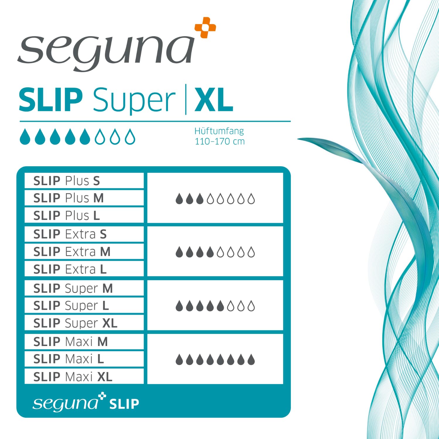 SEGUNA Slip Super, Inkontinenz Windeln für Erwachsene, Frauen, Männer, Windeln bei schwerer Blasenschwäche, Stuhlinkontinenz (XL (Sparpaket 3 x 16 Stück))