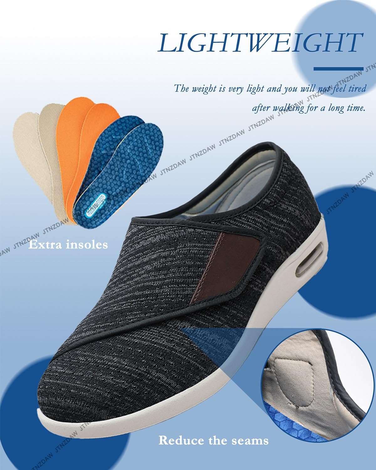 Scarpe Ortopediche Comfort, Calzature per Anziani e Diabetici con Strappo, Unisex