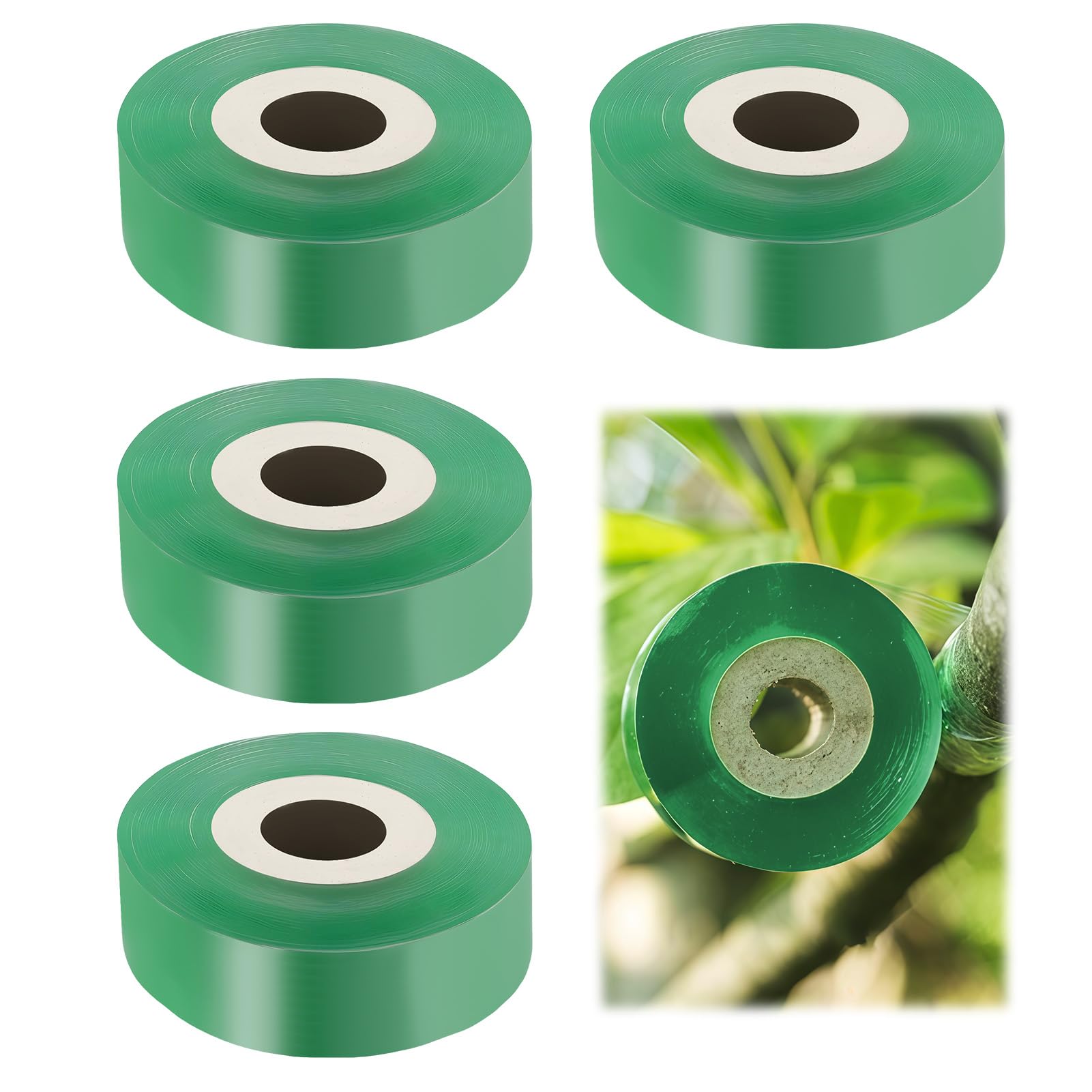 4 Roll Plant Parafilm Grafting Tape, Transparent Grafting Tape Plant Repair, Grafting Tapefor Plants, Flowers, Fruit Tree 100 m x 2 cm