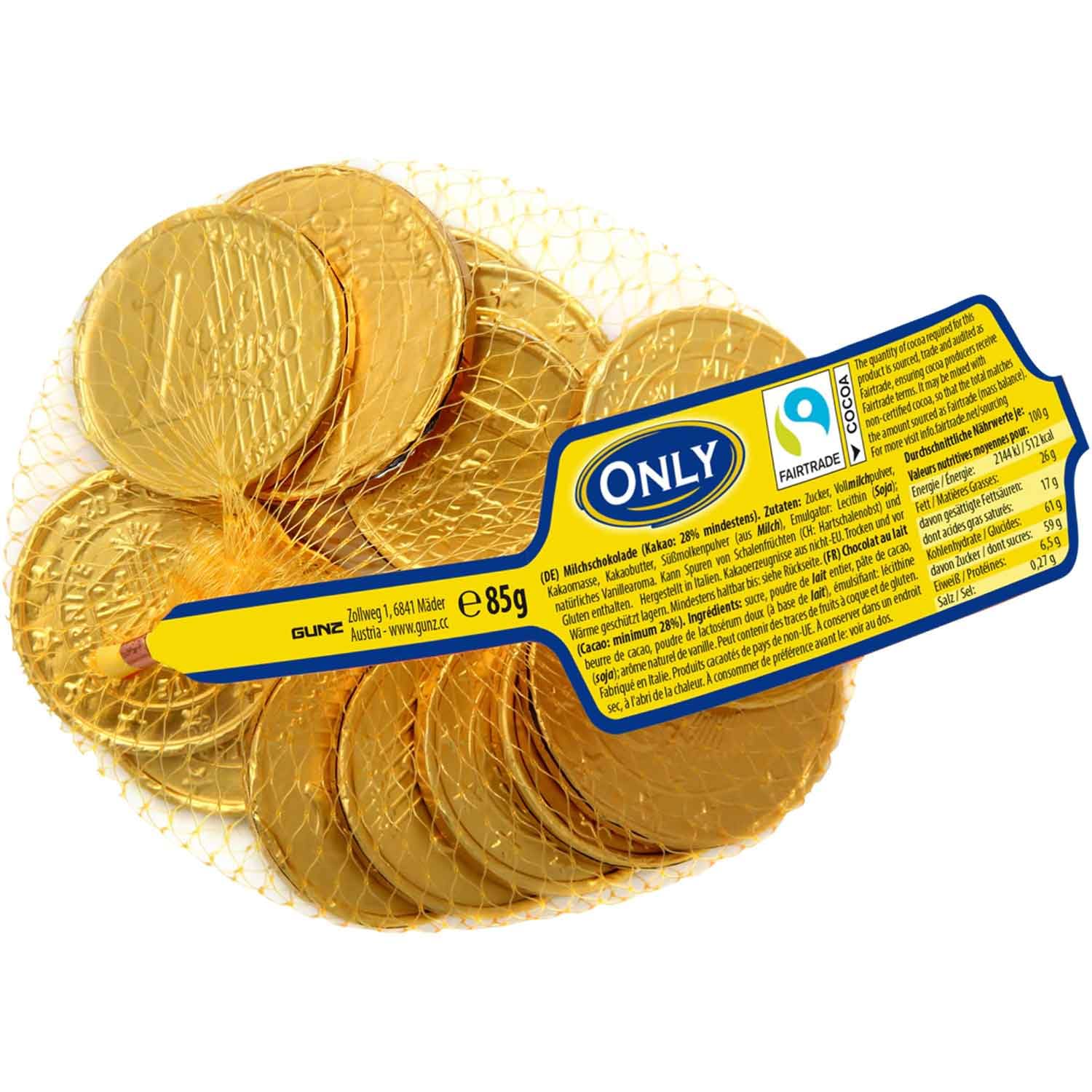 Gunz Only Goldmünzen Schokogoldmünzen Karnevals-Wurfmaterial 2 x 85g