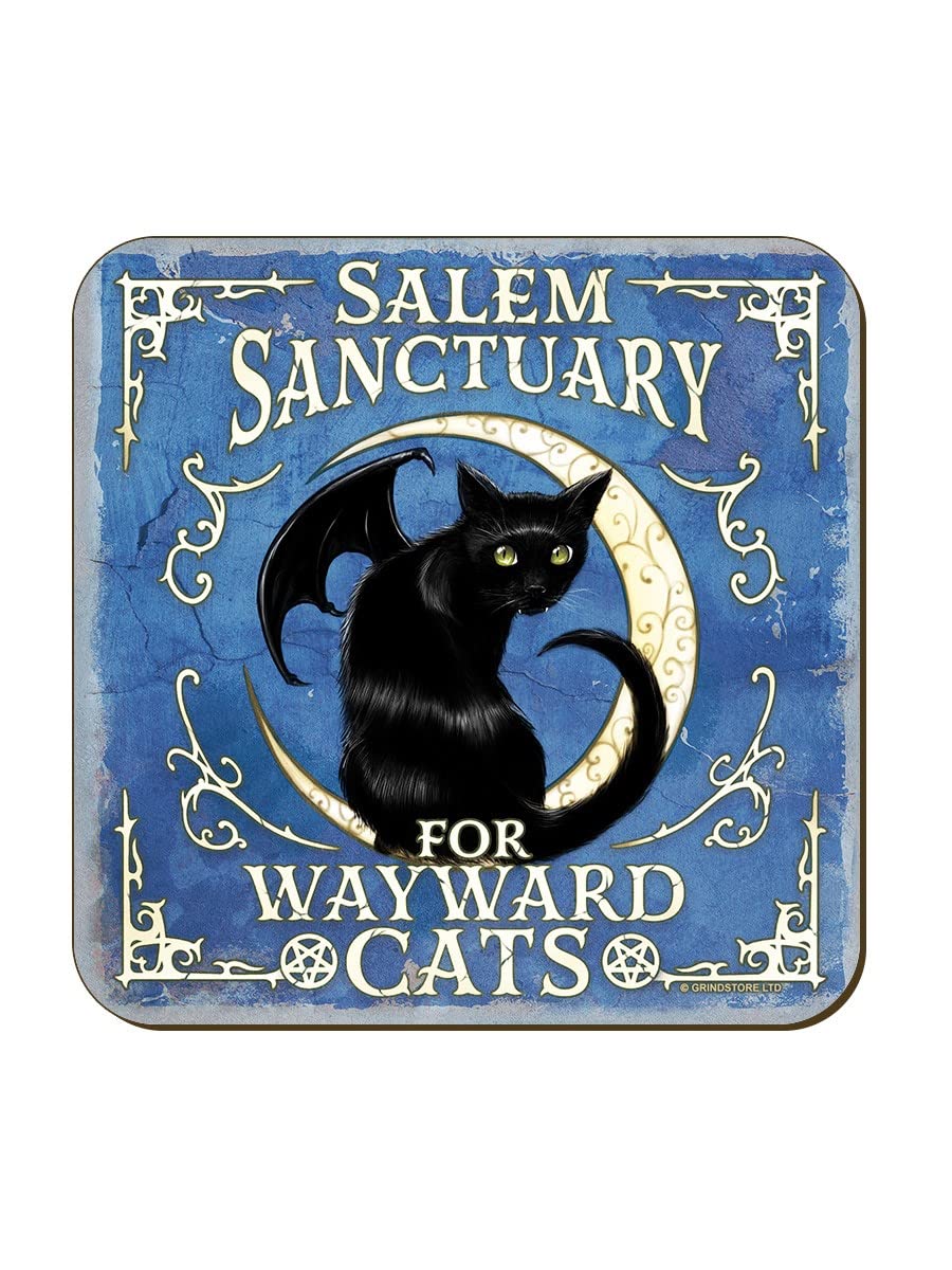 Grindstore Originals Blue Salem Sanctuary For Wayward Cats Coaster 9.2X9.2cm