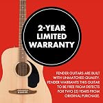 Fender California Debut Redondo CE Series Acoustic Guitar, Beginner Guitar, 2-Year Warranty, Includes Built-In Tuner, Natural