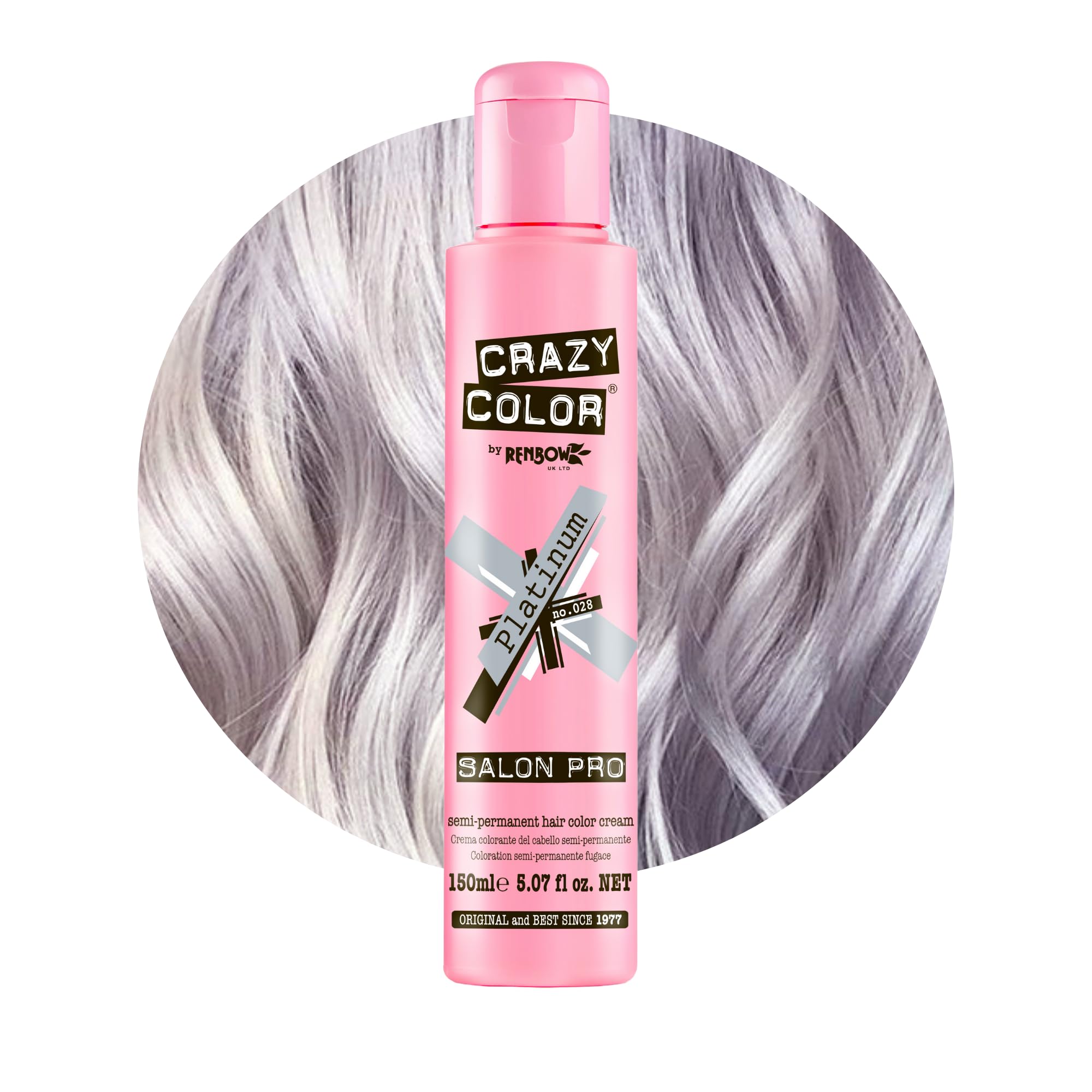 Crazy Color Platinum Semi-Permanent Hair Dye 150ml