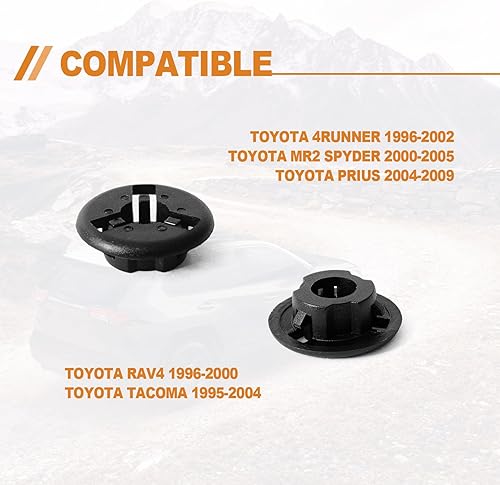 Miniatura 5 de 10 ojales de varilla de apoyo para capó de automóvil, clip de ojal de varilla de apoyo compatible con Toyota - 90080-48064