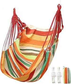Bedroom Hammock Chair Max 500 Lbs Weight Capacity | Hammock Cradle Chair Indoor, Dormitory, College Students, Patio, Balcony