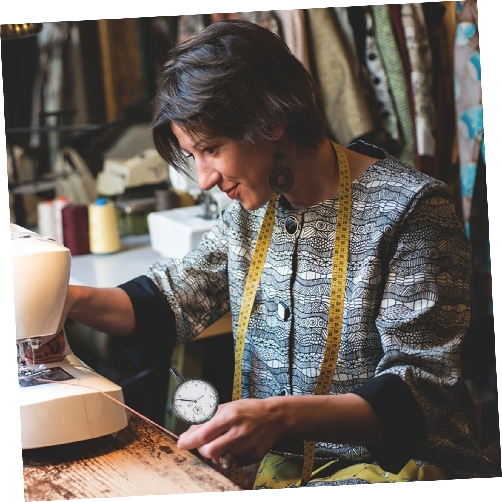 OUNONA Dial Indicator for 0-10mm Precision Dial Test Measuring Instrument Accuracy Measuring Meter