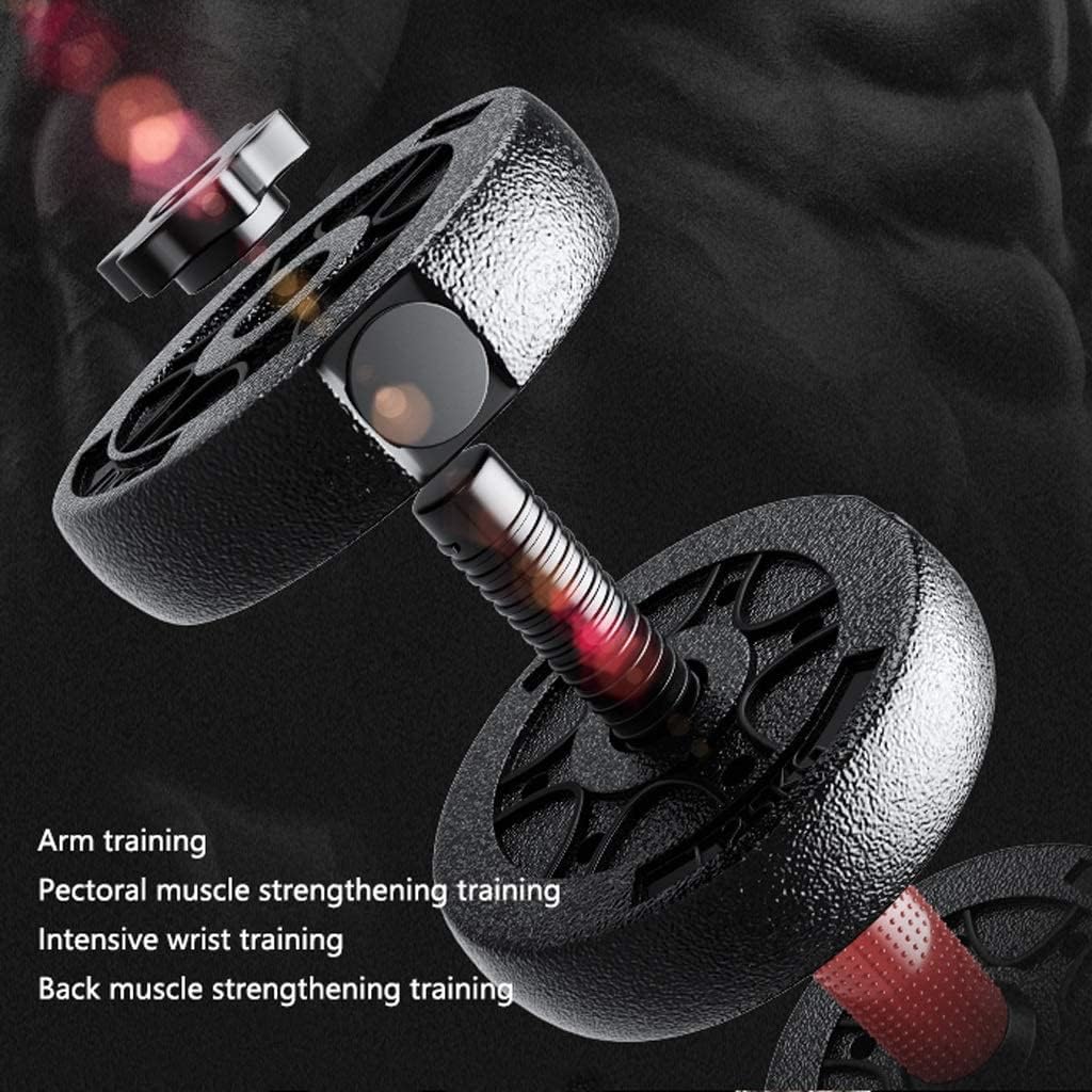 Regulowane hantle Zestaw hantli ciężarków Hantle do użytku w pomieszczeniach Wielofunkcyjne odłączane hantle Sztanga fitness Dom Regulowane obciążenie(20kg(10kg*2))
