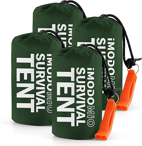 Vista 13 de Emergency Survival Tent Life Shelter - 2 Person Mylar Emergency Shelter Tube Tent with Emergency Whistle & Paracord, All-Weather Essential Survival