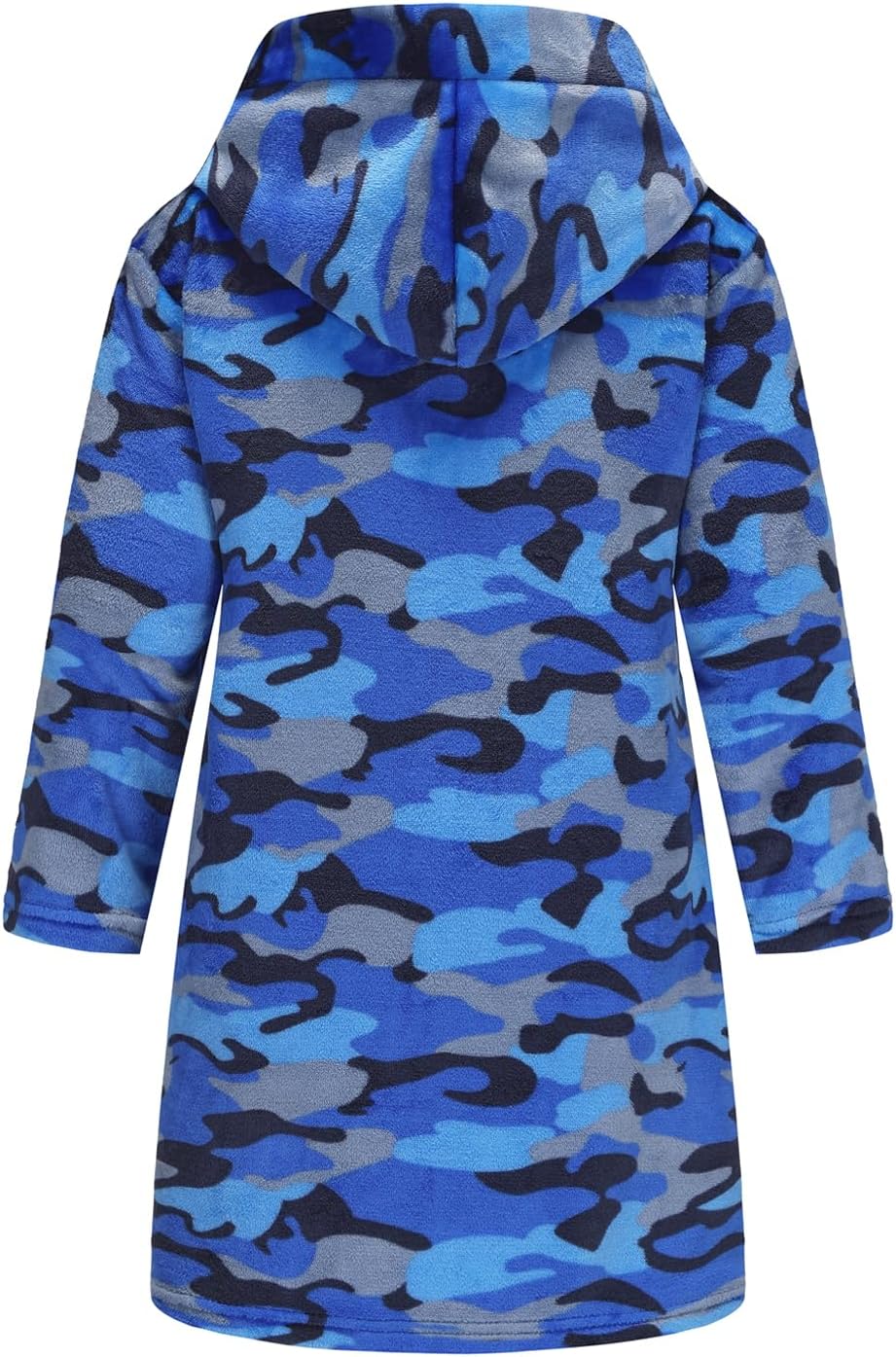 Boys Fleece Robe Hooded Toddler Soft Bathrobe Pajamas Sleepwear for Kids Girls 2-16 Years - Image 2