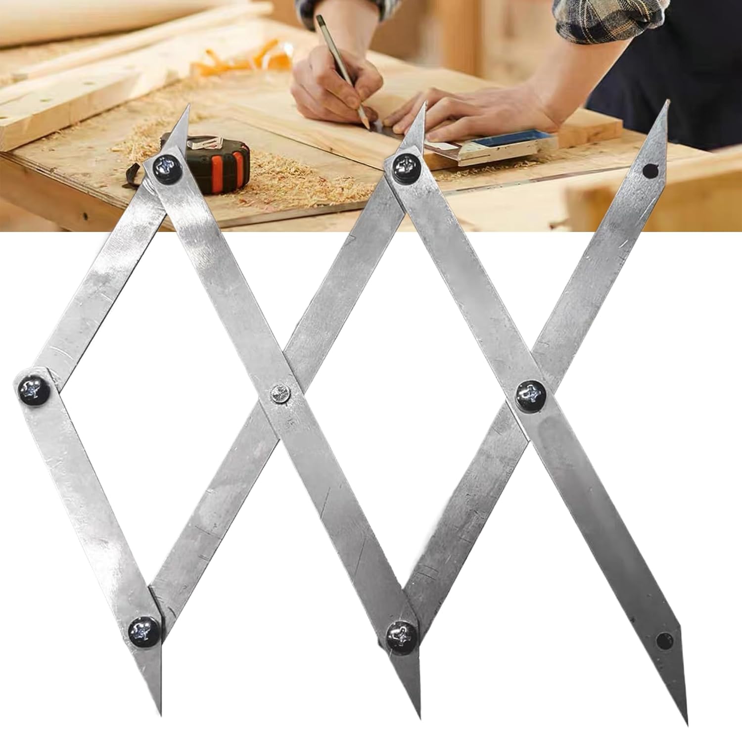 3/7/12 Point Center Finder for Precise Measurements: Center Point Finder, Equidistant Measuring Tool, Woodworking Welding Precise Center Finding Layout Tool (Silver, 3 Point) Silver 3 Point