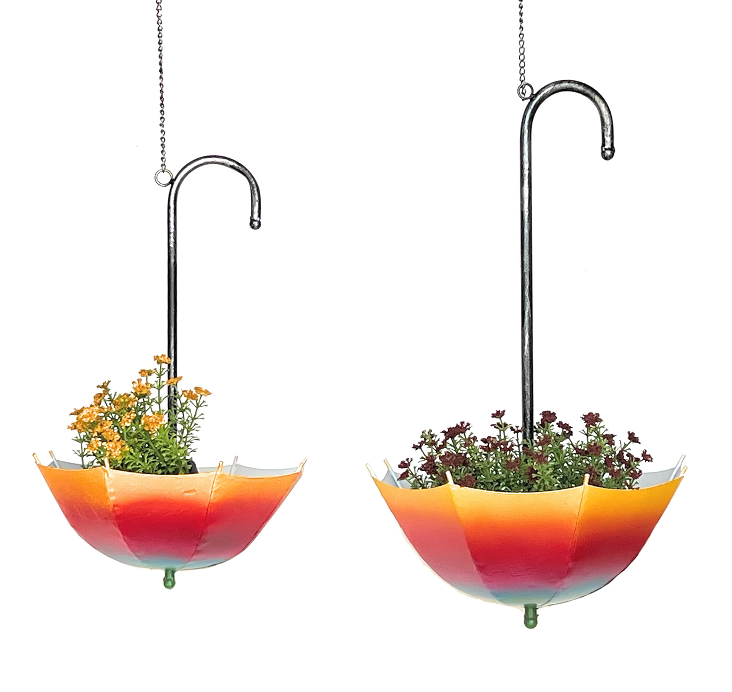 DanDiBo 96258 Lot de 2 suspensions suspendues en métal avec pot pour l'intérieur et l'extérieur
