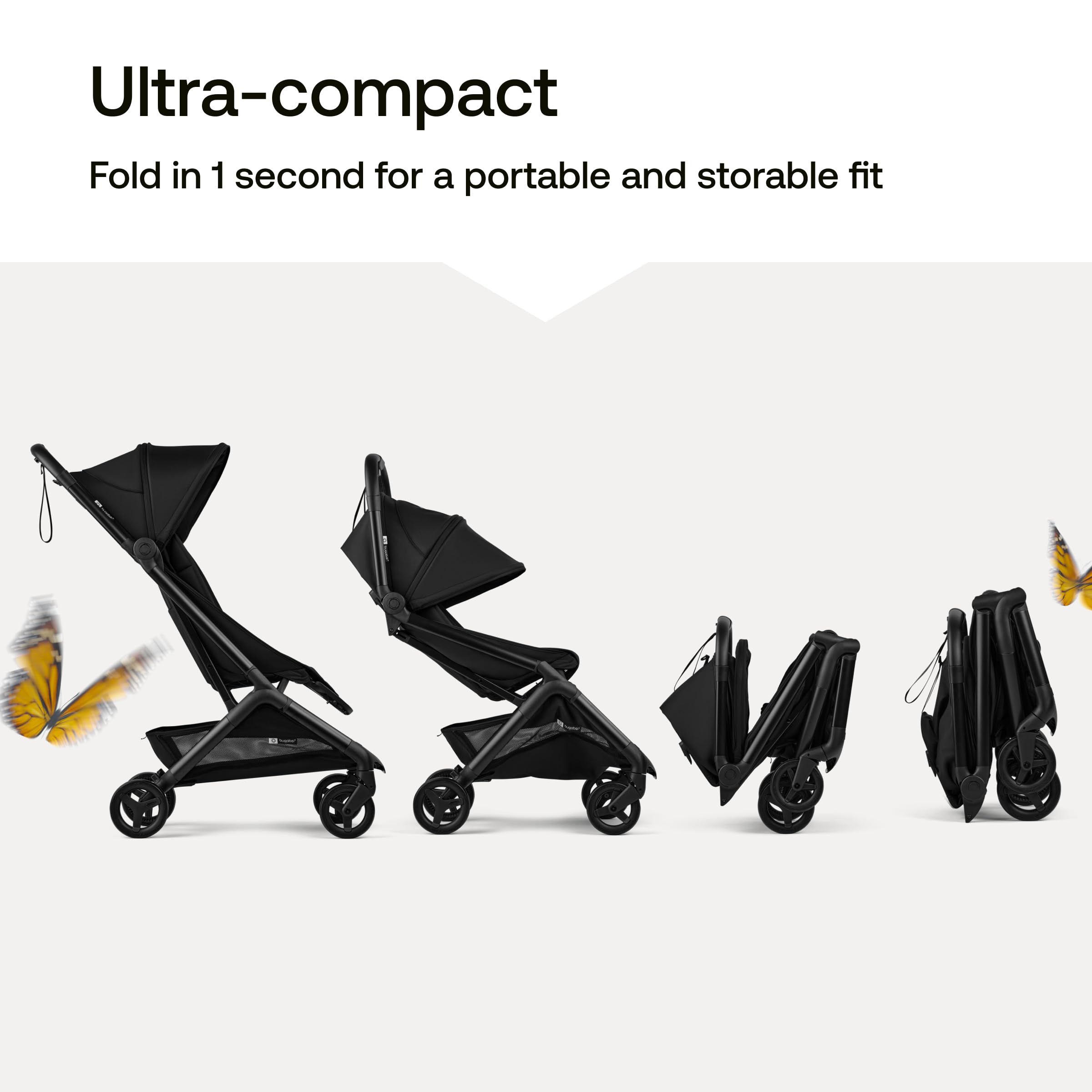 Amazon.com : Bugaboo Butterfly 2 Ultra-Compact Travel Stroller  One-Second  Fold, Airplane Carry-On Approved Lightweight Stroller with Reclining Seat,  Suspension Wheels & Adjustable Footrest  Taupe : Baby