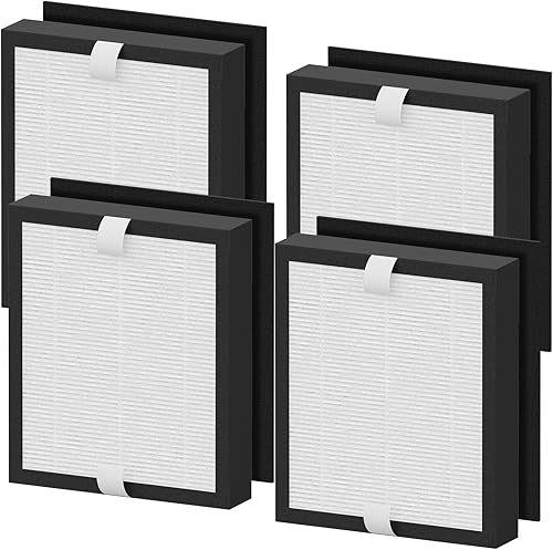 Paquete de 4 filtros de repuesto B compatibles con Idylis AC-2125, AC-2126, IAP-10-125, IAPC-40-140, IAP-10-150, IAP-10-050 purificador de filtro de