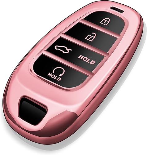 Tukellen Funda para llavero Hyundai, TPU suave, protección completa, carcasa para llave compatible con Hyundai Sonata Santa Fe Tucson 2022 2021 2020