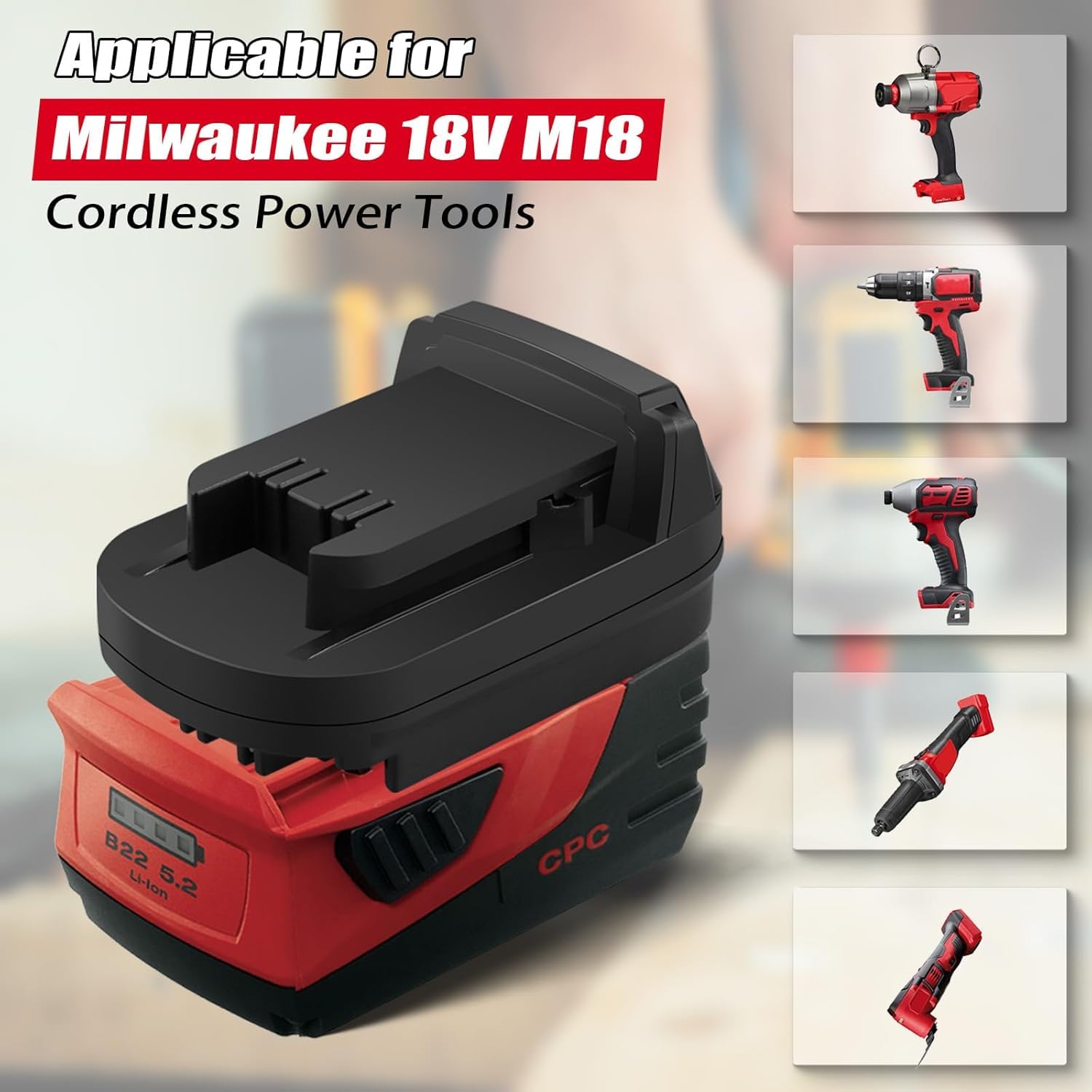 Amazon.com: DEWDYS HLT22MIL Battery Adapter for Hilti 22V B22 to