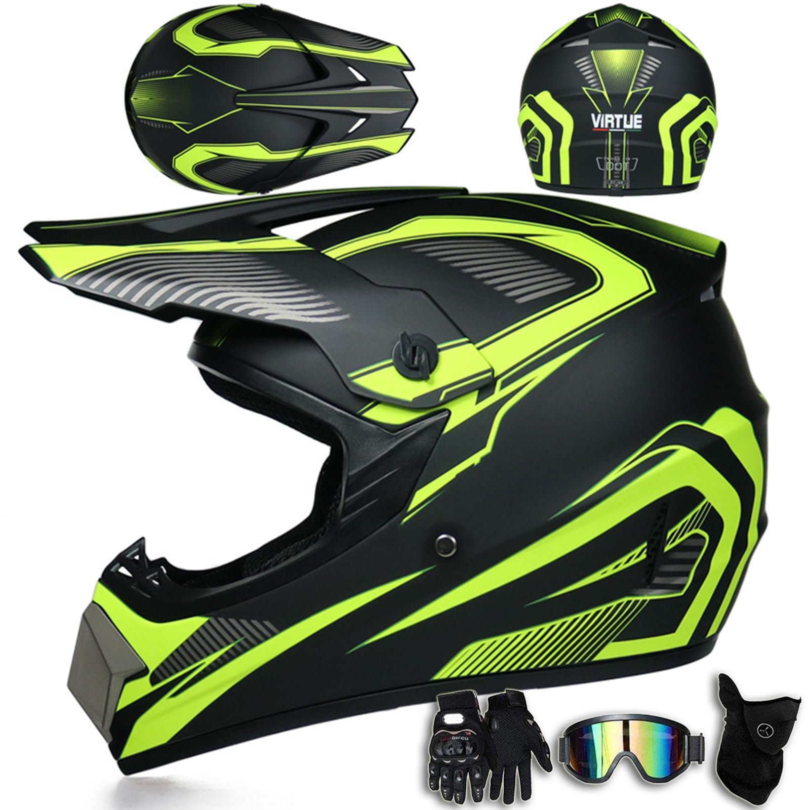 ARMAAN Motocross Helmets Full Face MTB Off-Road Motorcycle Helmet Professional Racing Motorbike Cross Country ATV Downhill Helmet for Adult Men Women Touring Racing,Color D-XL(58~60cm)