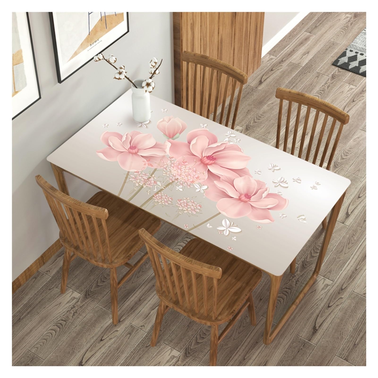 Protezione per tavolo impermeabile, anti-scottatura, in PVC, per casa e ristorante, in plastica morbida, tappetino da tavolo a prova di olio (70 x 130 cm)