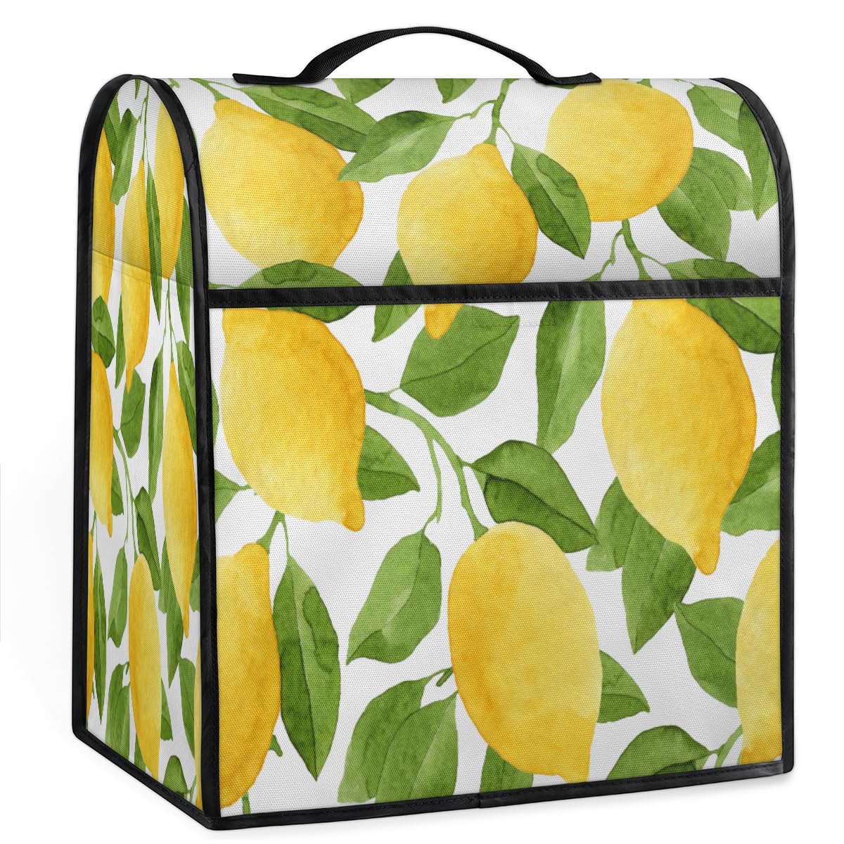 Pardick Kitchen Aid Mixer Cover Compatible With 6-8 Quarts Summer Lemon Stand Mixer Cover With Zipper Pocket Kitchen Appliance Organizer Bag