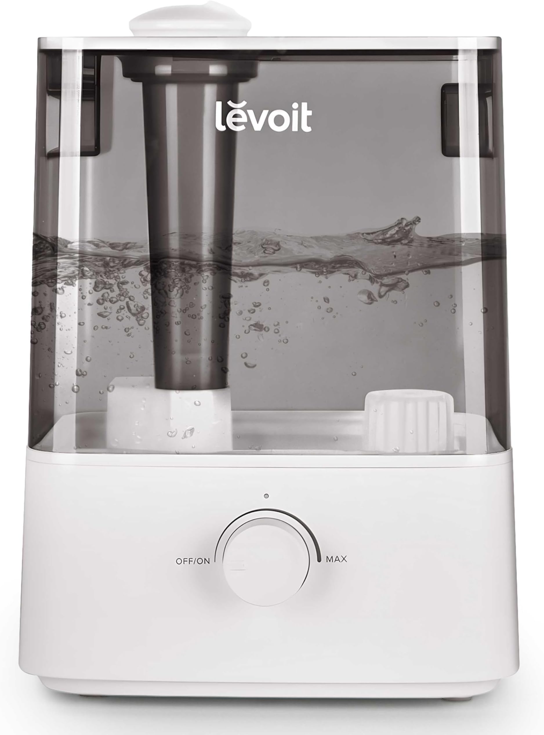 Classic300 Ultrasonic Top Fill Humidifier, Extra Large 6L Tank Last 60-Hour - Super Quiet, Easy to Use and Clean, 360° Rotation Nozzle, Simple Knob Control, Handle, Auto Shut Off, Gray