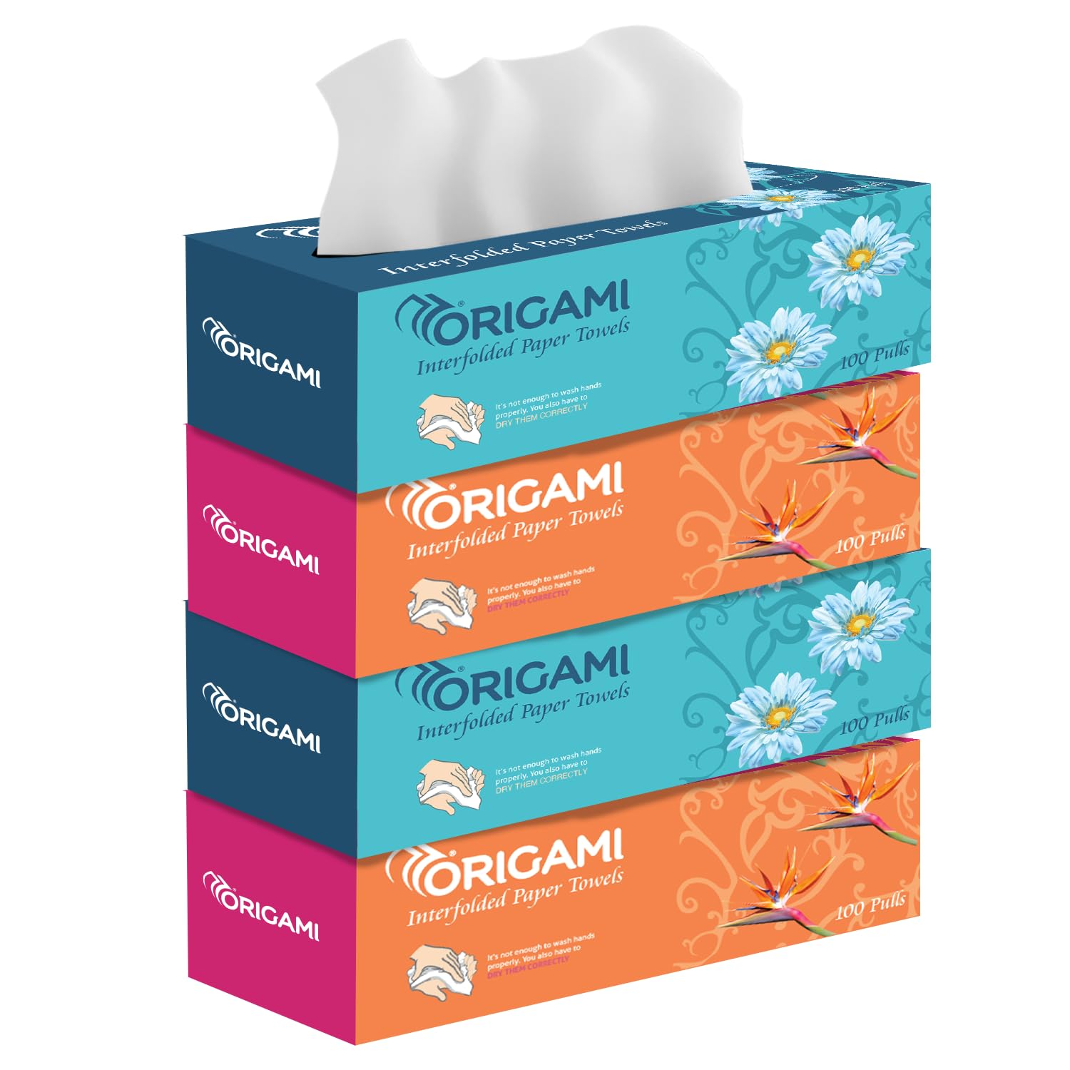 Origami 1 Ply Paper Napkins Pull Box | Pack of 4 (100 Pulls Per Box, 400 Sheets) (B08MXVRMBP) Amazon Price History, Amazon Price Tracker