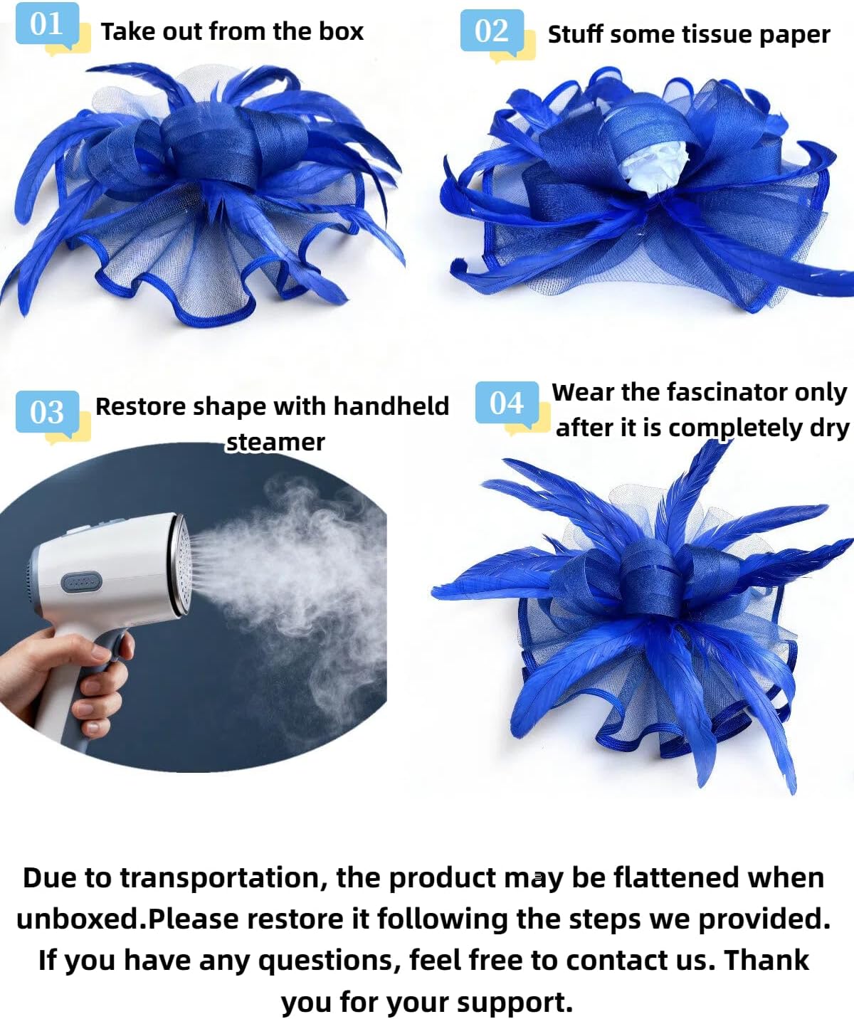 Women Fascinators Hats Flower Fascinators with Headband and Clip Tea Party Headwear for Women and Girls - Image 5