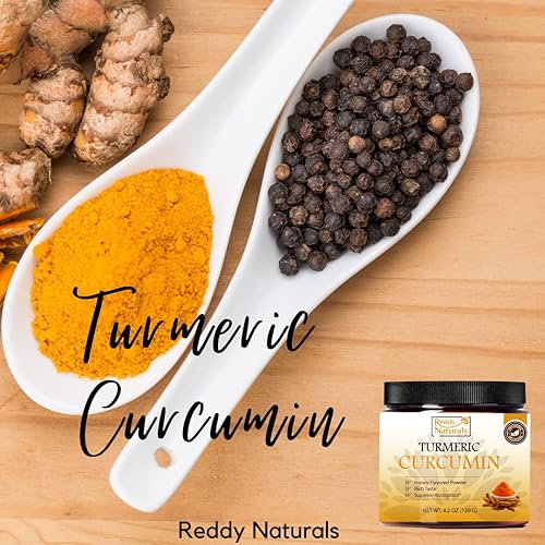 Miniatura 3 de Reddy Naturals Aryana - Curcumina de cúrcuma en polvo con pimienta negra, suplemento de curcumina de cúrcuma pura y orgánica con curcuminoides y