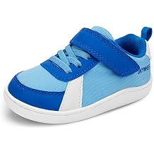 SKYWHEEL Toddler Shoes Lightweight Comfort Wide Opening Sneakers | Zero-Drop Barefoot Sole Promotes Healthy Foot Development, Wide Stretch Opening with Hook & Loop, Machine Washable