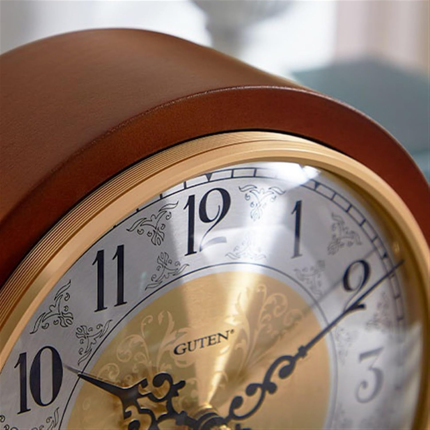Desk Clock Wood Table Clock Living Room Household Chinese Retro Desk Clock Whole Point Music Chime Desktop Clock for Bedrooms Shelf Living Room Decorative Mantel Clock