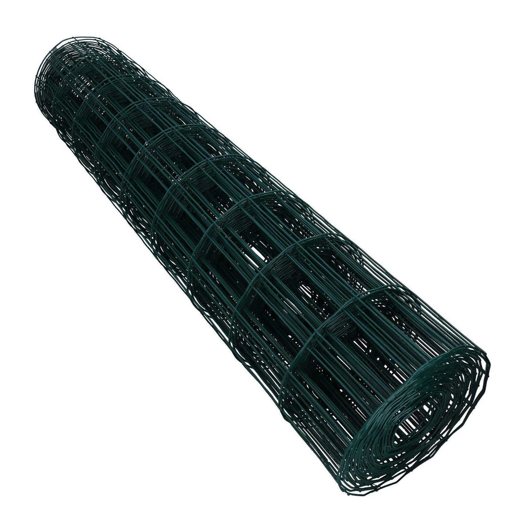 AB Tools Green PVC Coated Steel Wire Garden Border Fence Netting Mesh 50m x 0.9m