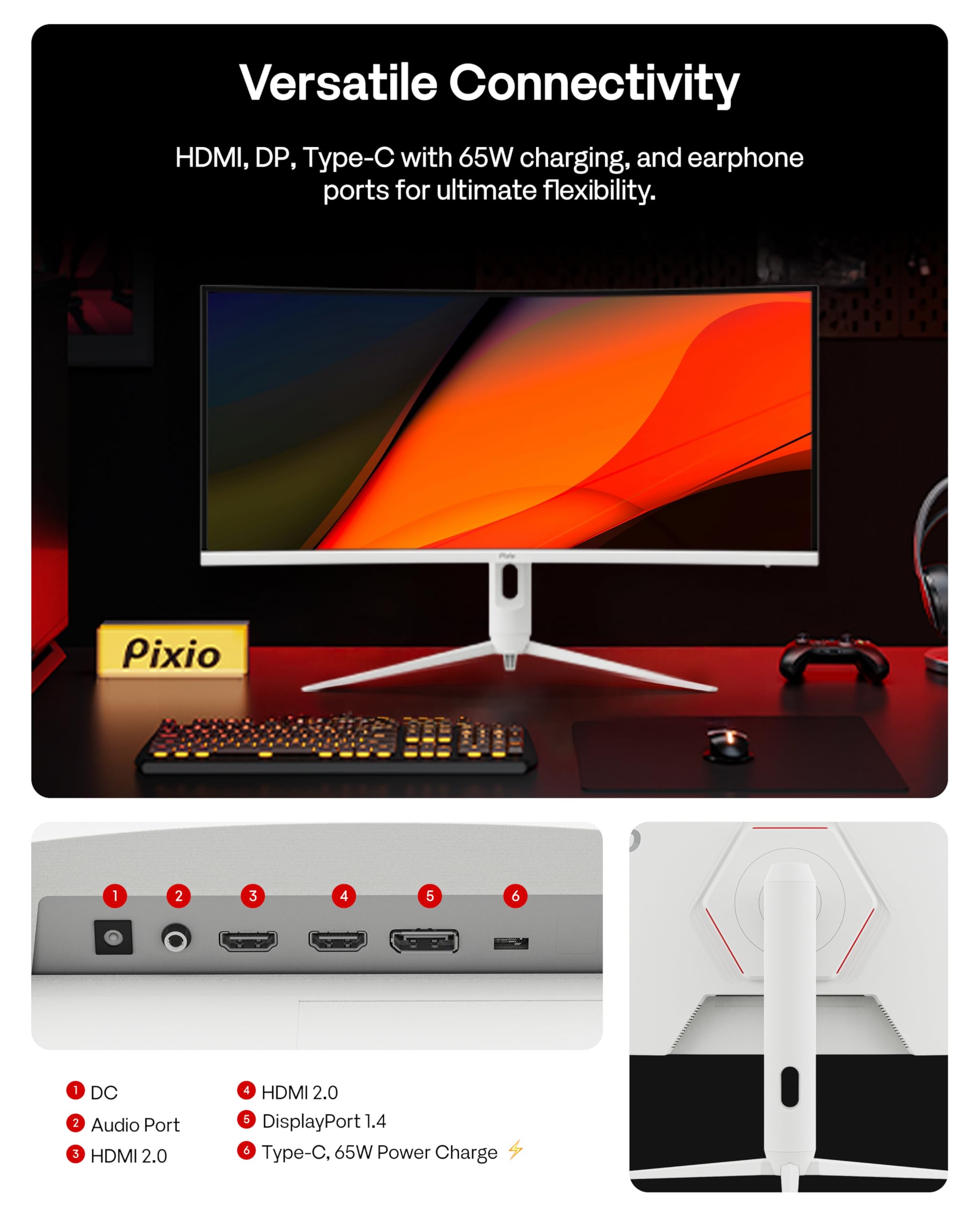 Amazon.com: Pixio PXC348C Neo White 34
