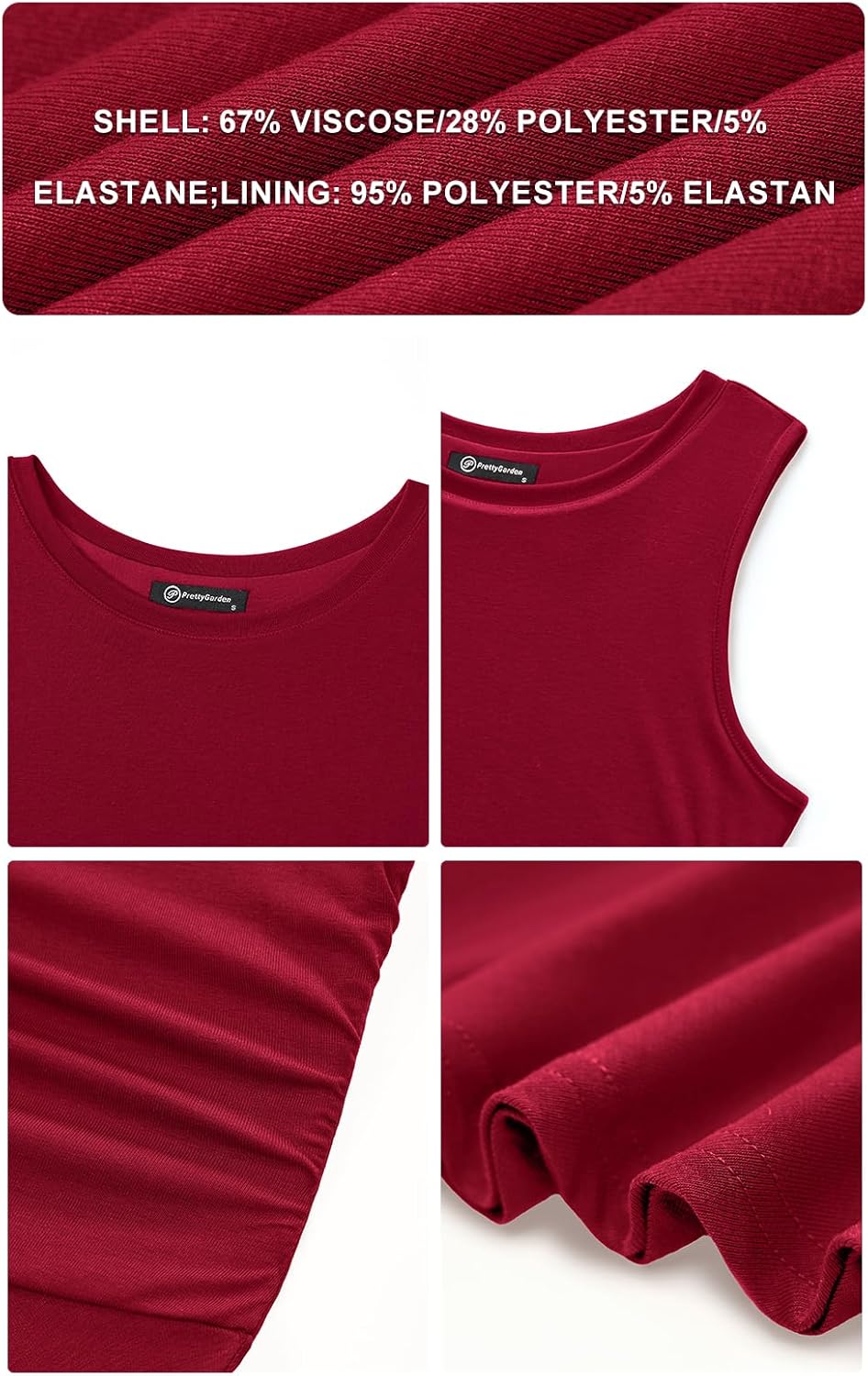 PRETTYGARDEN Womens Spring Dresses 2026 Casual Sleeveless Crewneck Aline Maxi Dress Stretch Tank Flowy Long Dresses - Image 5