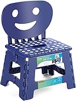 Vista 1 de ACSTEP Taburete plegable con soporte de espalda para niños, taburete de 9 pulgadas para niños y niñas, taburete de cocina al aire libre